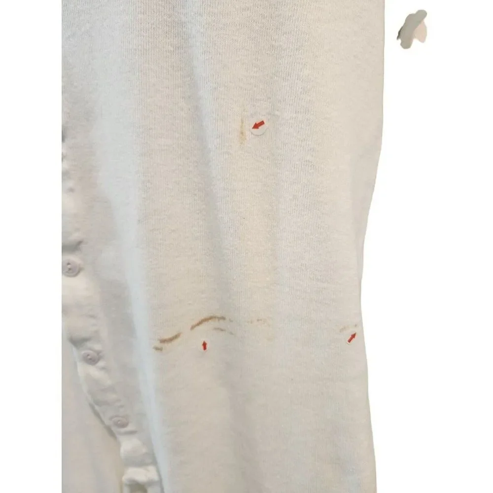 Vintage Sears White Union Suit Cotton USA Pilgrim Trap Door M Long Johns Thermal